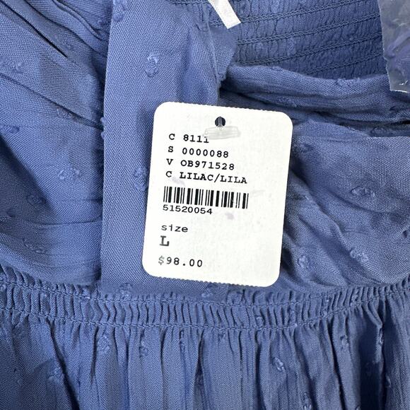 FREE PEOPLE Across the Sea Mini Dress Lilac Purple Periwinkle Size Large NWT New - Picture 7 of 10